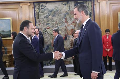 13/01/2020. Toma de posesión del Gobierno presidido por Pedro Sánchez. El ministro de Transportes, Movilidad y Agenda Urbana, José Luis Ábal...