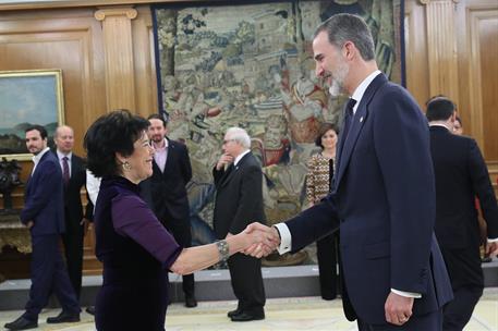 13/01/2020. Toma de posesión del Gobierno presidido por Pedro Sánchez. La ministra de Educación y Formación Profesional, Isabel Celaá Diégue...