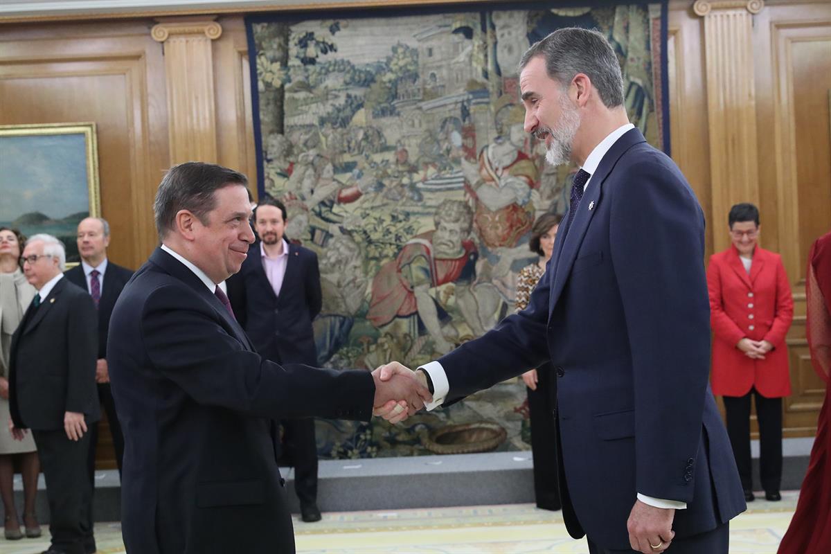 13/01/2020. Toma de posesión del Gobierno presidido por Pedro Sánchez. El ministro de Agricultura, Pesca y Alimentación, Luis Planas Puchade...
