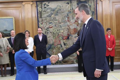 13/01/2020. Toma de posesión del Gobierno presidido por Pedro Sánchez. La ministra de Política Territorial y Función Pública, Carolina Daria...