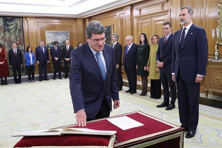 13/01/2020. Toma de posesión del Gobierno presidido por Pedro Sánchez. El ministro de Inclusión, Seguridad Social y Migraciones, José Luis E...