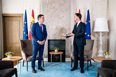 13/07/2020. El presidente del Gobierno se reúne con el primer ministro de los Países Bajos. El presidente del Gobierno, Pedro Sánchez, conve...