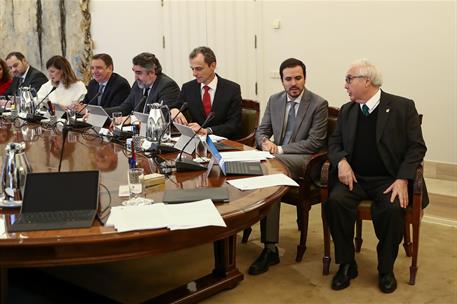 14/01/2020. Primera reunión del Consejo de Ministros de la XIV Legislatura. Los miembros del nuevo Gobierno presidido por Pedro Sánchez, mom...