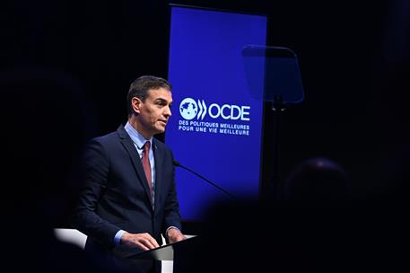 14/12/2020. Sánchez participa en los actos con motivo del 60 aniversario de la OCDE. El presidente del Gobierno, Pedro Sánchez, participa en...