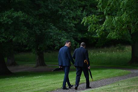 15/07/2020. El presidente del Gobierno, Pedro Sánchez, se reúne con el primer ministro de Suecia, Stefan Löfven. El presidente del Gobierno,...