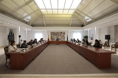 16/04/2020. Pedro Sánchez preside la reunión del Comité de Gestión Técnica del Coronavirus. El jefe del Ejecutivo, Pedro Sánchez, preside la...