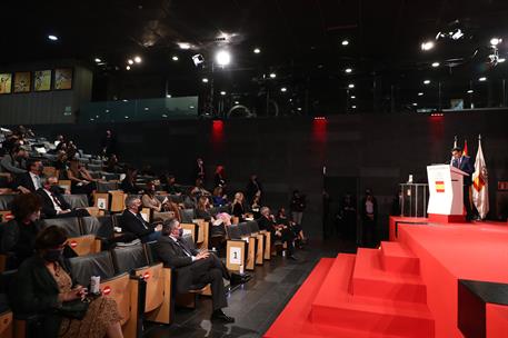 16/12/2020. El presidente asiste a la gala anual del Comité Olímpico Español. El presidente del Gobierno, Pedro Sánchez, durante la gala anu...