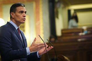 El presidente del Gobierno, Pedro Sánchez, durante su comparecencia ante el Pleno del Congreso de los Diputados