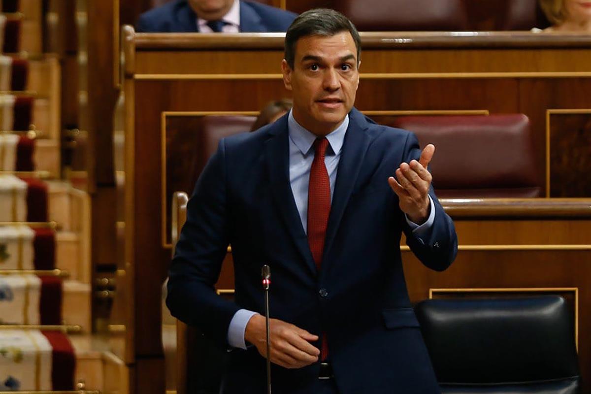 17/06/2020. Pedro Sánchez interviene en la sesión de control en el Congreso. El presidente del Gobierno, Pedro Sánchez, interviene en la ses...