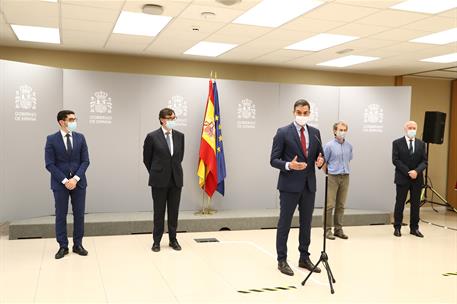 17/06/2020. Sánchez visita el Centro de Coordinación de Alertas y Emergencias Sanitarias. El presidente del Gobierno, Pedro Sánchez, durante...