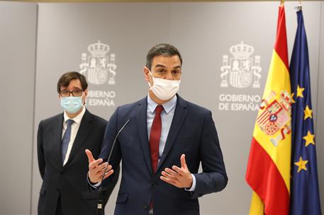 17/06/2020. Sánchez visita el Centro de Coordinación de Alertas y Emergencias Sanitarias. El presidente del Gobierno, Pedro Sánchez, durante...