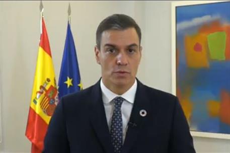 19/11/2020. Sánchez inaugura por vía telemática la Jornada 'Hidrógeno Renovable: una oportunidad para España'