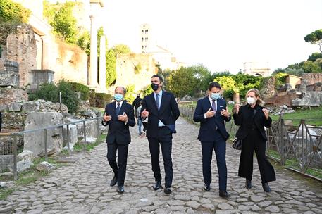 20/10/2020. Pedro Sánchez visita Italia. El presidente del Gobierno, Pedro Sánchez, y el primer ministro italiano, Giuseppe Conte, han visit...