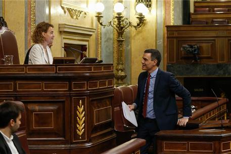 22/04/2020. El presidente del Gobierno comparece en el Congreso de los Diputados. El presidente del Gobierno, Pedro Sánchez, momentos antes ...