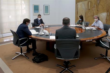 24/08/2020. Reunión del Comité de Seguimiento del Coronavirus. El presidente del Gobierno, Pedro Sánchez, preside la reunión del Comité de S...