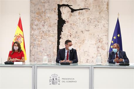 24/09/2020. Sánchez se reúne con la Junta directiva de la Confederación Empresarial Española de la Economía Social (CEPES). El presidente de...