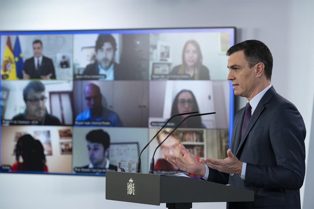 25/04/2020. El presidente del Gobierno anuncia nuevas medidas de alivio del estado de alarma. El presidente del Gobierno, Pedro Sánchez, anu...