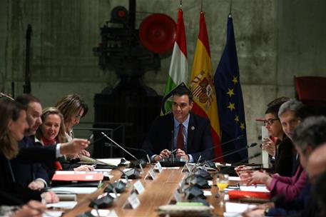 28/02/2020. Pedro Sánchez preside la Comisión Delegada del Gobierno para el Reto Demográfico. El presidente del Gobierno, Pedro Sánchez, dur...