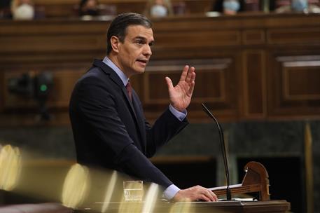 29/07/2020. Pedro Sánchez comparece ante el Pleno del Congreso de los Diputados. El presidente del Gobierno, Pedro Sánchez, durante su compa...