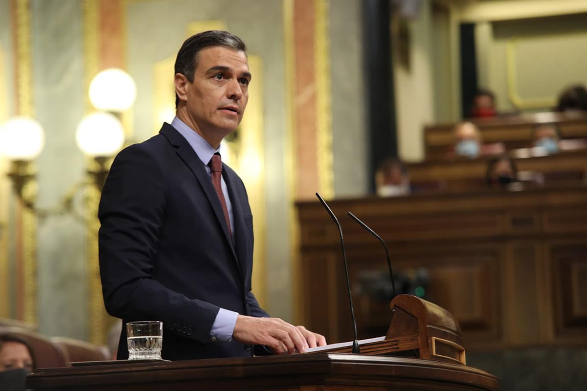 29/07/2020. Pedro Sánchez comparece ante el Pleno del Congreso de los Diputados. El presidente del Gobierno, Pedro Sánchez, durante su compa...