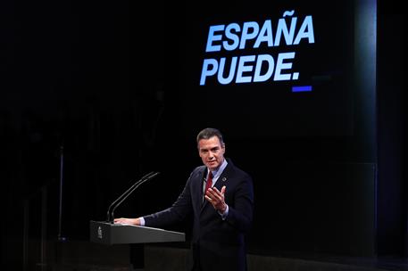 31/08/2020. Sánchez pronuncia la conferencia 'España puede. Recuperación, Transformación, Resiliencia'. El presidente del Gobierno, Pedro Sá...