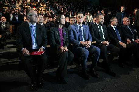 21/01/2020. Pedro Sánchez inaugura el X Foro Exceltur. El presidente del Gobierno, Pedro Sánchez, junto a la Ministra de Industria, Comercio...