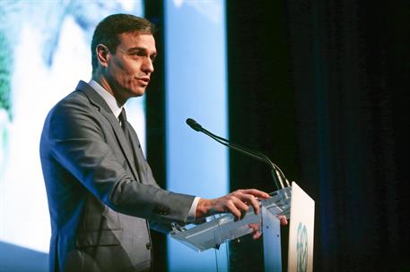 21/01/2020. Pedro Sánchez inaugura el X Foro Exceltur. Intervención del presidente del Gobierno, Pedro Sánchez, durante la inauguración del ...