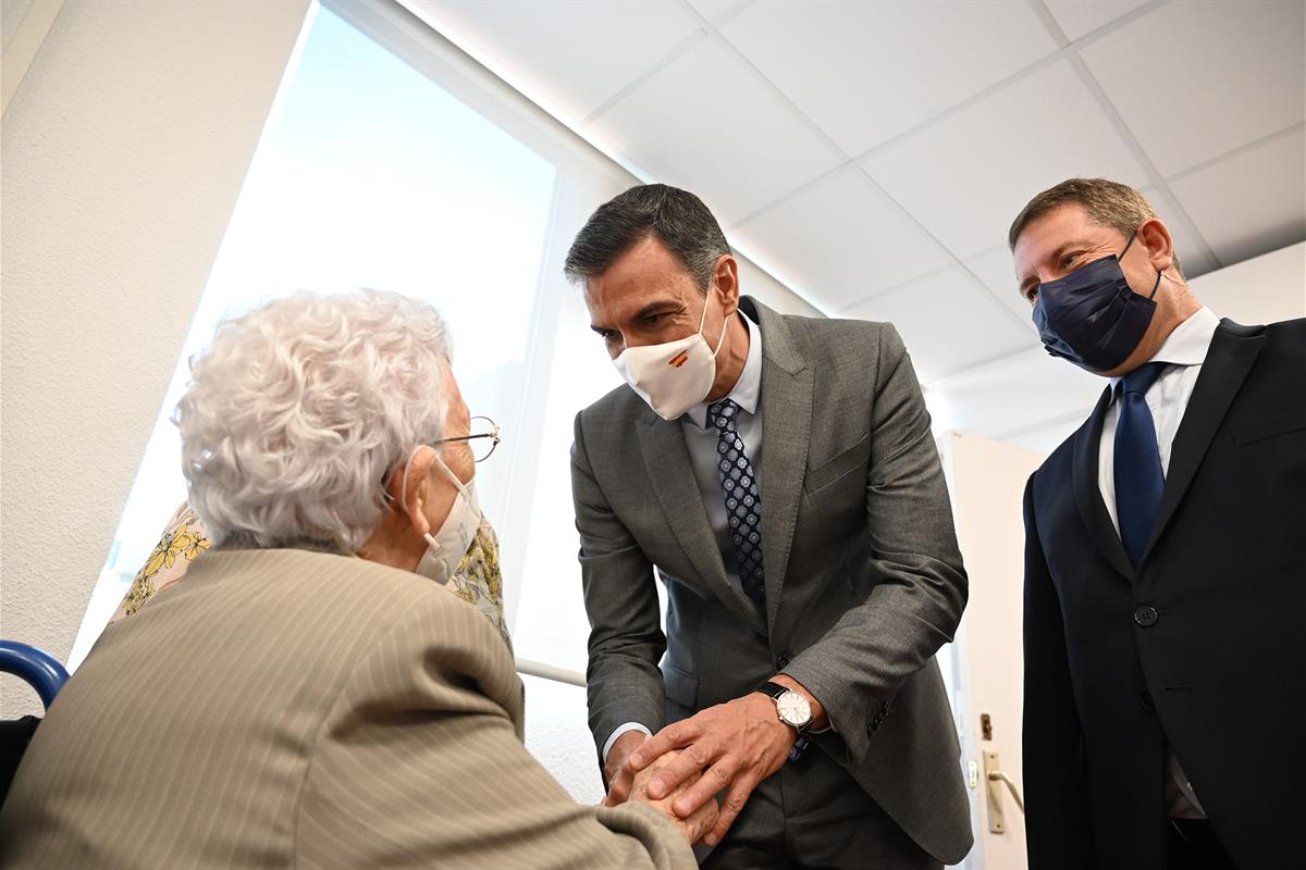 2/09/2021. Pedro Sánchez visita en Guadalajara las instalaciones del Servicio de Vacunación Centralizado. El presidente del Gobierno, Pedro ...