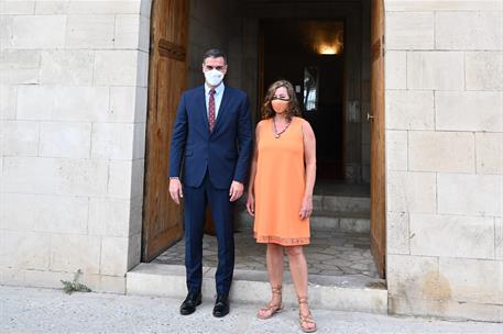 3/08/2021. Pedro Sánchez se reúne con la presidenta de las Illes Balears, Francina Armengol. El presidente del Gobierno, Pedro Sánchez, y la...