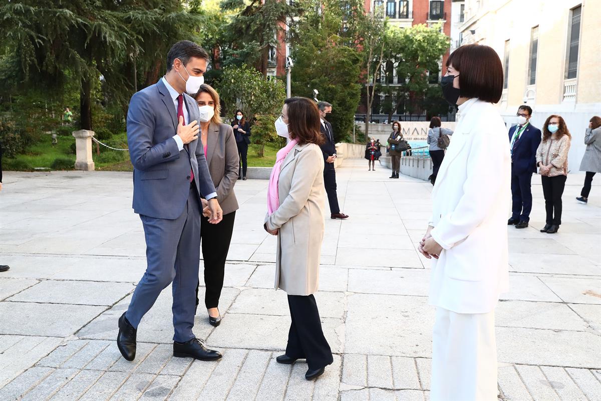 4/10/2021. Pedro Sánchez inaugura el evento por el 30º aniversario del 'Protocolo de Madrid'. El presidente del Gobierno, Pedro Sánchez, a s...