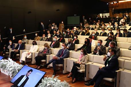 4/10/2021. Pedro Sánchez inaugura el evento por el 30º aniversario del 'Protocolo de Madrid'. El presidente del Gobierno, Pedro Sánchez, aco...