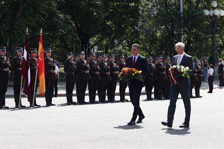7/07/2021. Viaje del presidente de Gobierno a Letonia. El presidente del Gobierno, Pedro Sánchez, realiza, junto al primer ministro de Leton...