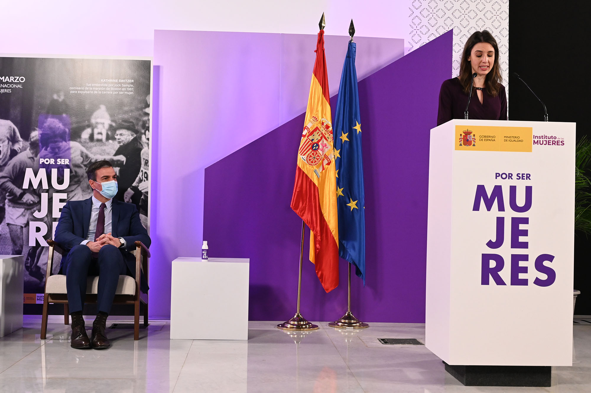 La ministra de Igualdad, Irene Montero, durante su intervención