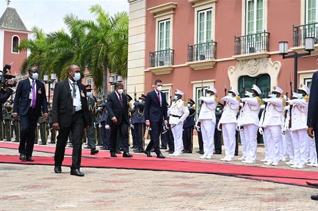 8/04/2021. Gira africana del presidente del Gobierno, Pedro Sánchez (Primera jornada). El presidente del Gobierno, Pedro Sánchez, ha sido re...