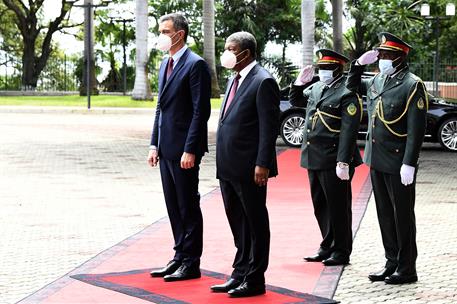 8/04/2021. Gira africana del presidente del Gobierno, Pedro Sánchez (Primera jornada). El presidente del Gobierno, Pedro Sánchez, ha sido re...