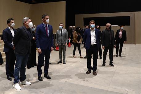 8/10/2021. Pedro Sánchez visita las instalaciones de Netflix en Tres Cantos (Madrid). El presidente del Gobierno, Pedro Sánchez, durante su ...
