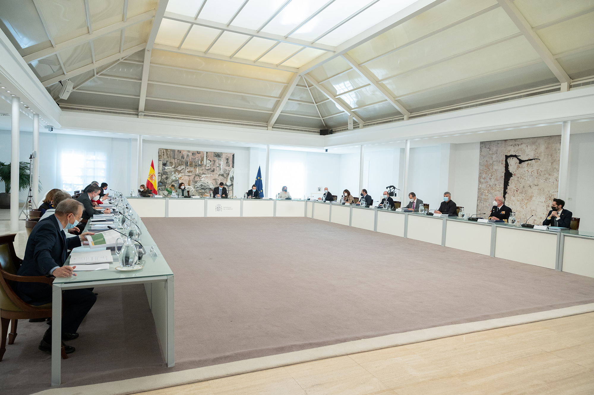 9/03/2021. Pedro Sánchez preside la reunión del Consejo de Seguridad Nacional
