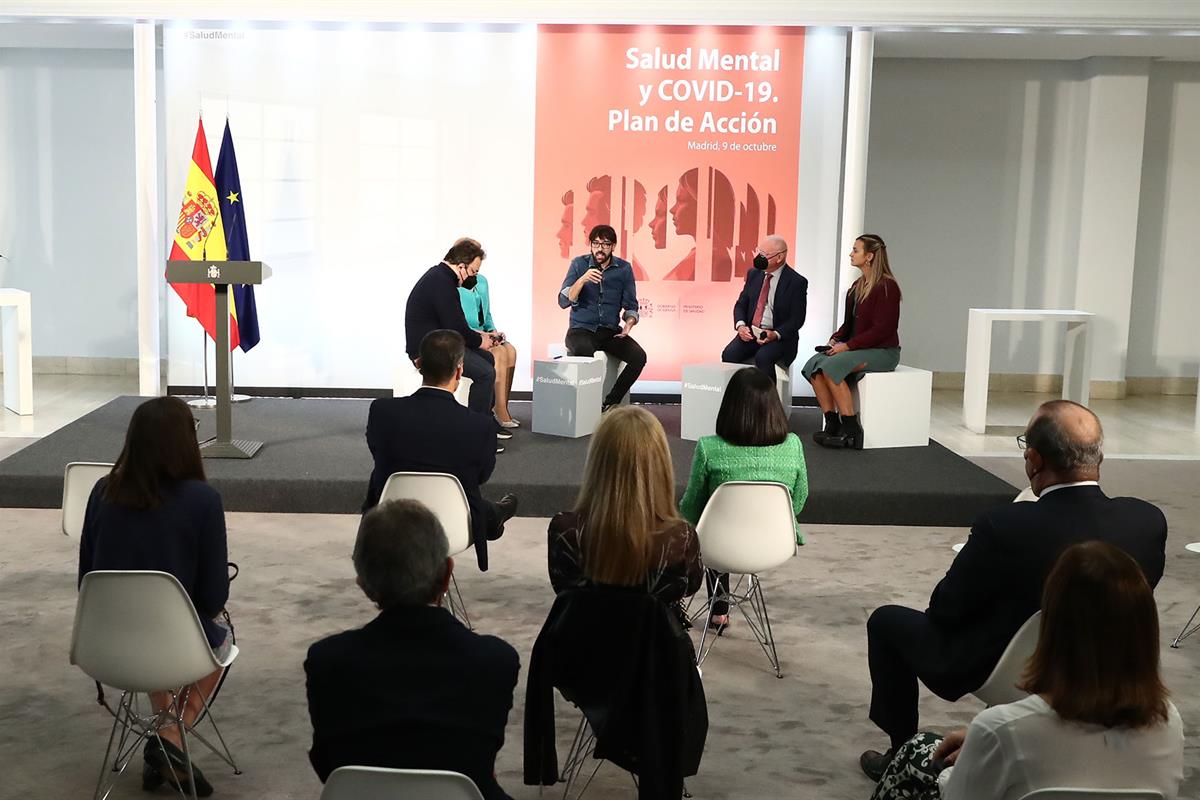 9/10/2021. Acto Salud Mental y COVID-19. El presidente del Gobierno, Pedro Sánchez, durante el acto 'Salud Mental y COVID-19. Plan de Acción...