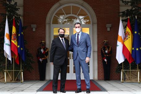 9/12/2021. Pedro Sánchez recibe al presidente de la República de Chipre, Nicos Anastasiades. El presidente del Gobierno, Pedro Sánchez, reci...