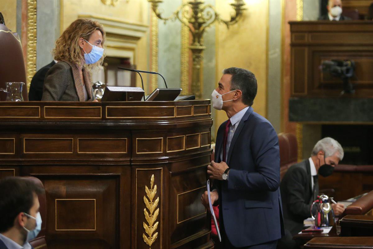10/11/2021. Pedro Sánchez asiste a la sesión de control en el Congreso. El presidente del Gobierno, Pedro Sánchez, durante su comparecencia ...