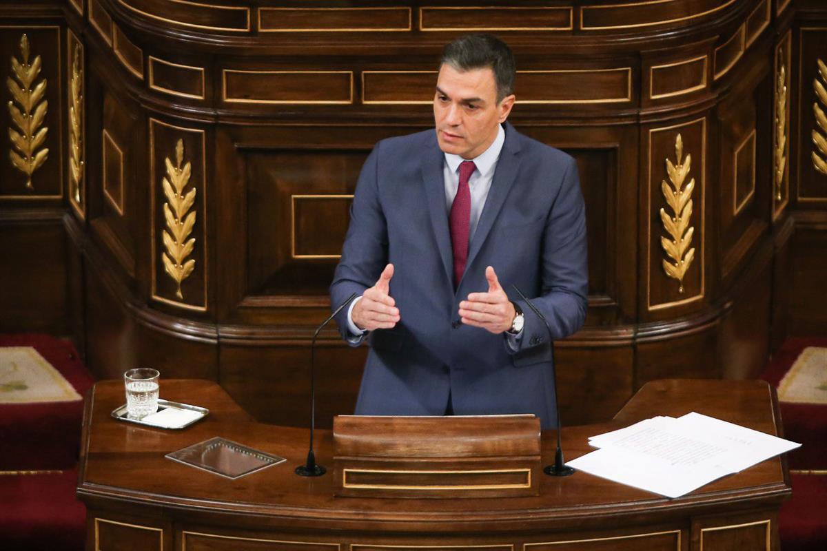 10/11/2021. Pedro Sánchez asiste a la sesión de control en el Congreso. El presidente del Gobierno, Pedro Sánchez, durante su comparecencia ...