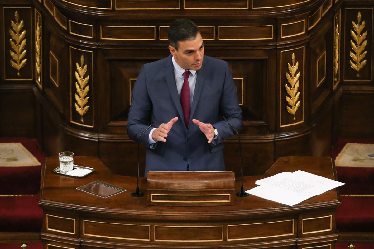 10/11/2021. Pedro Sánchez asiste a la sesión de control en el Congreso. El presidente del Gobierno, Pedro Sánchez, durante su comparecencia ...