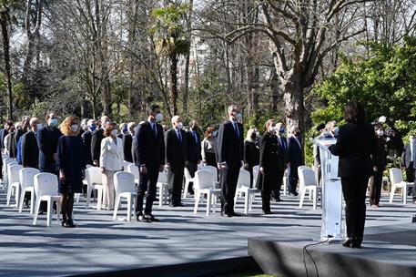11/03/2021. Sánchez asiste al acto de Estado con motivo del Día Europeo de las Víctimas del Terrorismo. El presidente del Gobierno, Pedro Sá...