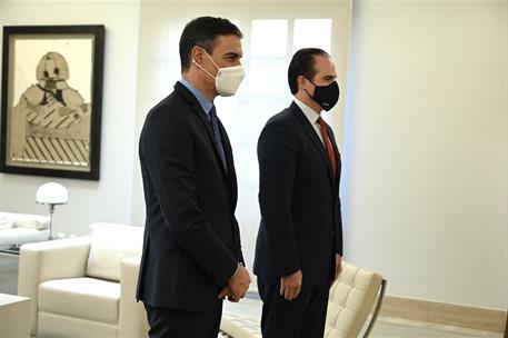 11/11/2021. Pedro Sánchez se reúne con el presidente del Banco Interamericano de Desarrollo. El presidente del Gobierno, Pedro Sánchez, ha r...