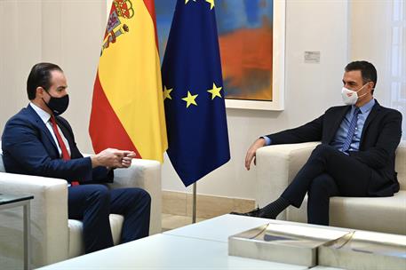 11/11/2021. Pedro Sánchez se reúne con el presidente del Banco Interamericano de Desarrollo. El presidente del Gobierno, Pedro Sánchez, dura...