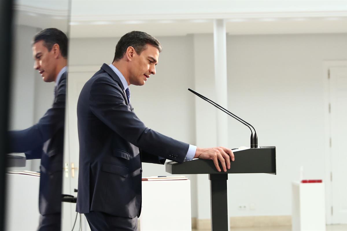 14/07/2021. Sánchez preside la presentación de la Carta de Derechos Digitales. El presidente del Gobierno, Pedro Sánchez, durante su interve...