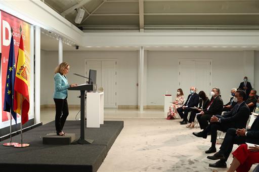 Nadia Calviño durante la presentación del la Carta