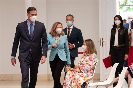 14/07/2021. Sánchez preside la presentación de la Carta de Derechos Digitales. El presidente del Gobierno, Pedro Sánchez, junto a la vicepre...