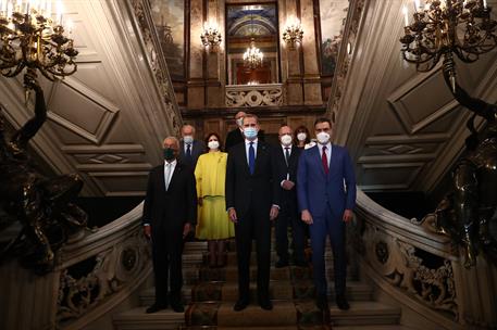 15/11/2021. Sánchez inaugura el acto del 30 aniversario de las Cumbres Iberoamericanas. El rey Felipe VI y el presidente del Gobierno, Pedro...