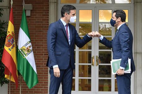17/06/2021. Reunión del presidente del Gobierno y el presidente de la Junta de Andalucía. El presidente del Gobierno, Pedro Sánchez, y el pr...